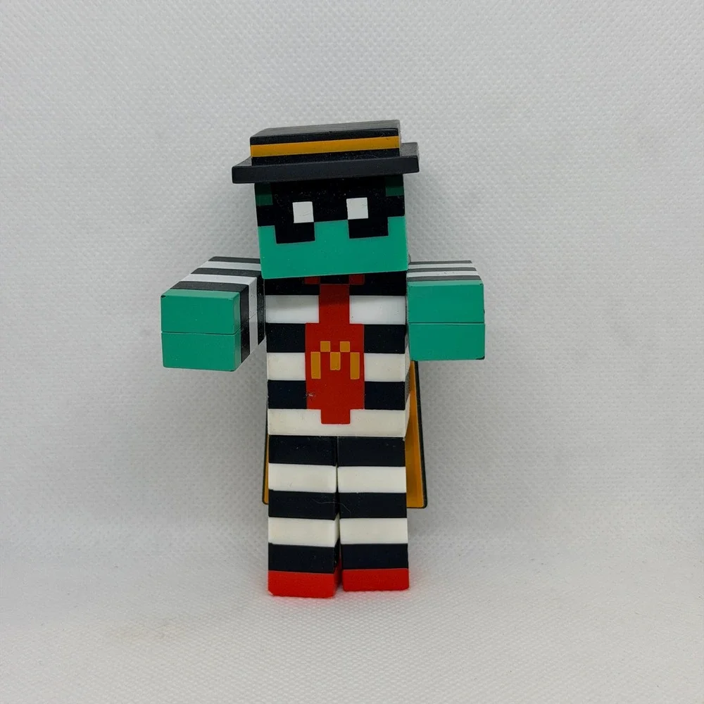 McDonalds Zombie Hamburglar Minecraft Movie 2025 Pixelated Action Figure Toy